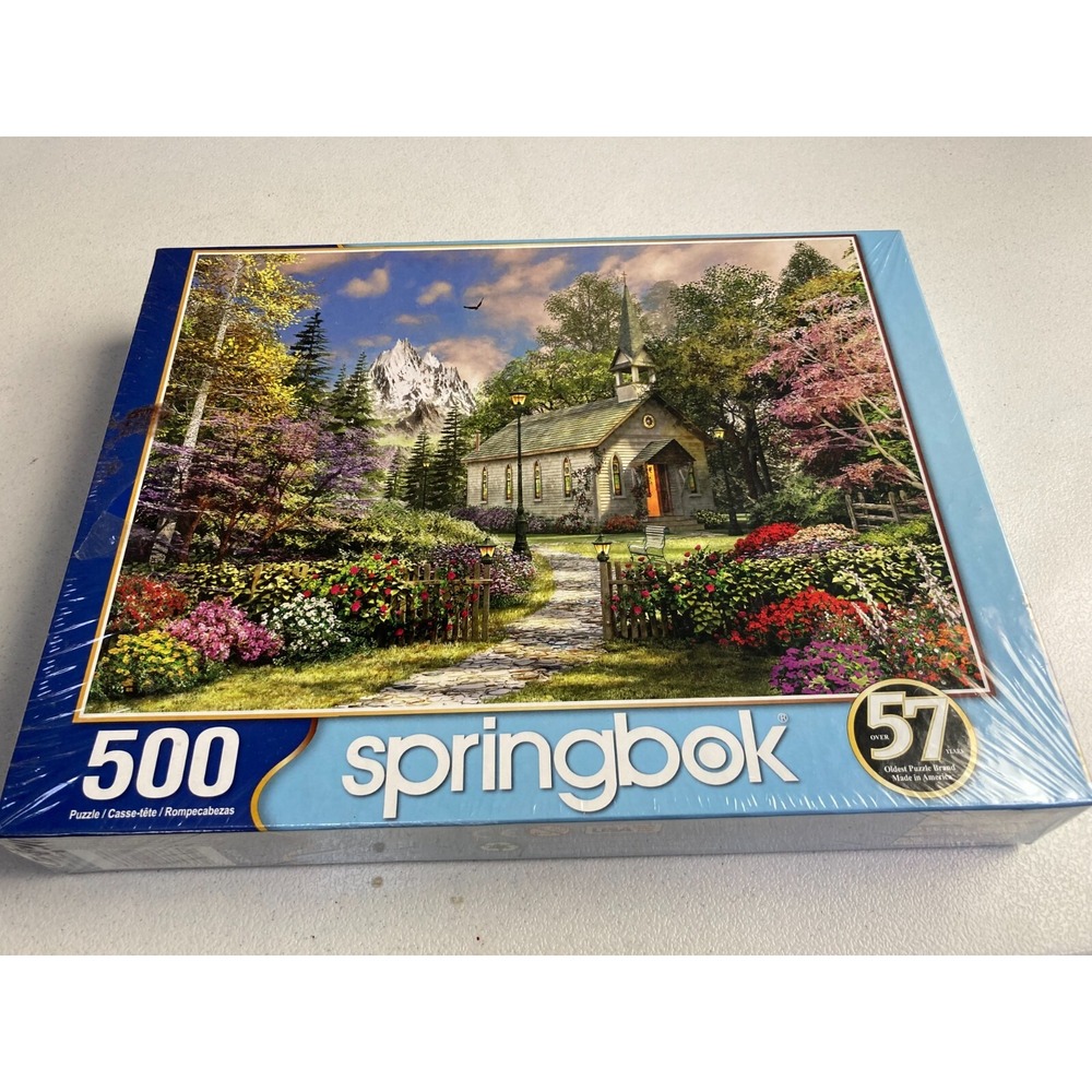 Springbok Mountain View Chapel 500 pc Jigsaw Puzzle Dominic Davison USA Sealed